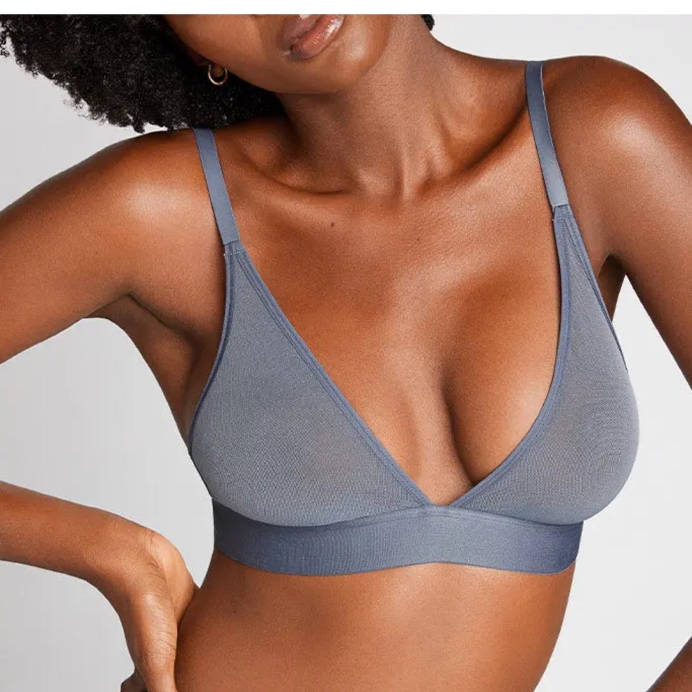 Negative Underwear Slate Blue V-Neck Bra